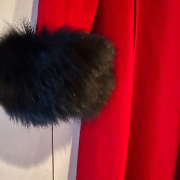 Stunning ❤️ Vintage ‼️ Wool & Cashmere Coat With Removable Fur Collar & Cuffs - Picture 4 of 11